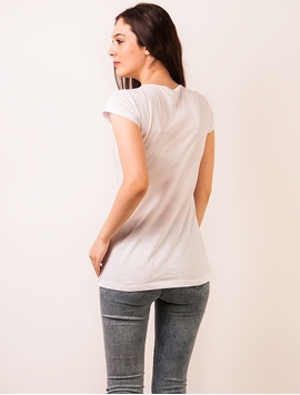 Tricou Dama Cu Imprimeu Chic NY Alb