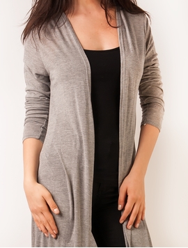 Cardigan Dama Lung Gri