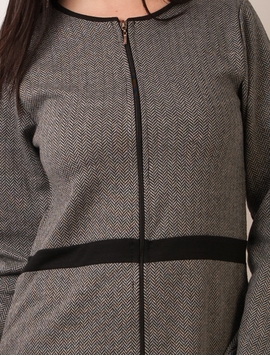 Bluza Dama Lunga Cu Fermoar Gri