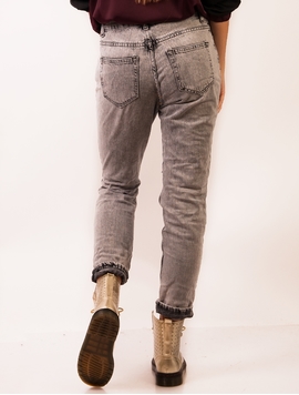 Jeans Dama Cu Rupturi Gri