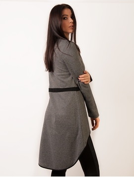 Bluza Dama Lunga Cu Fermoar Gri