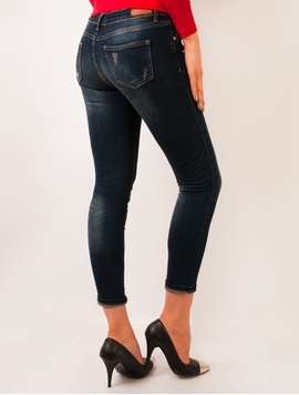 Jeans Dama Usor Prespalati Albastru Inchis