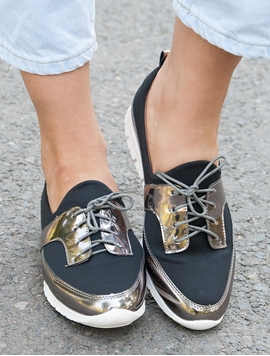 Pantofi Sport Dama Luciosi Negri