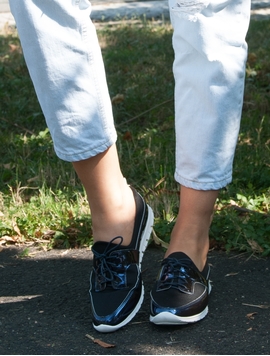 Pantofi Sport Dama Luciosi Bleumarin
