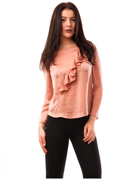 Bluza Dama Cu Volane Bej