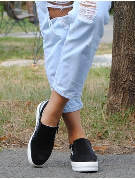 Espadrile Dama Cu Aplicatii Metalice Negru