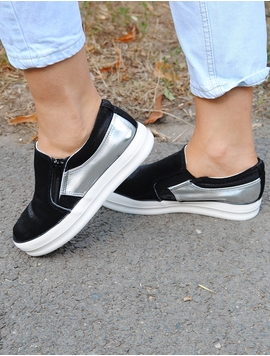 Espadrile Dama Cu Aplicatii Metalice Negru