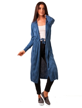 Cardigan Dama Cu Cordon Albastru Inchis