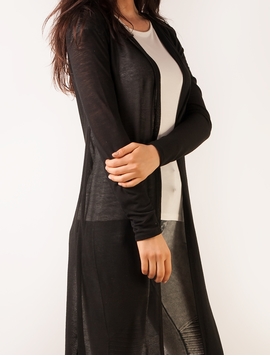 Cardigan Dama Lung Negru