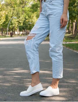 Espadrile Dama Cu Patratele Texturate Albe