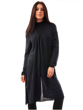 Cardigan Dama Cu Despicaturi Bleumarin