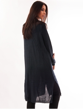 Cardigan Dama Cu Despicaturi Bleumarin