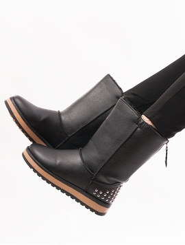 Cizme Dama In Stil UGG Cu Tinte Negre