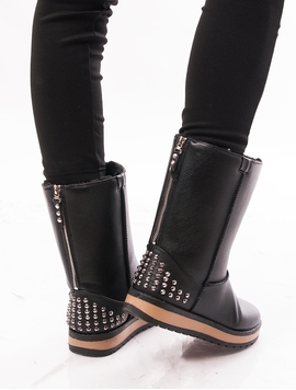 Cizme Dama In Stil UGG Cu Tinte Negre