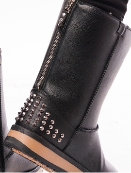 Cizme Dama In Stil UGG Cu Tinte Negre