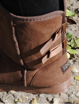 Cizme Dama In Stil UGG Cu Fundite Maro