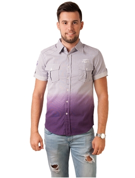 Camasa Masculina Cu Dungi In Degrade Mov