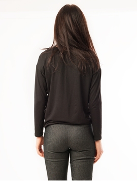 Bluza Dama Cu Flori Neagra