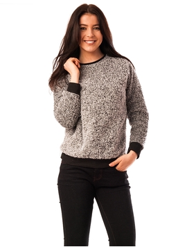 Bluza Dama Pufoasa Si Inspicata Gri