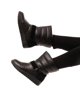 Ghete Dama Imblanite Stil UGG Negre