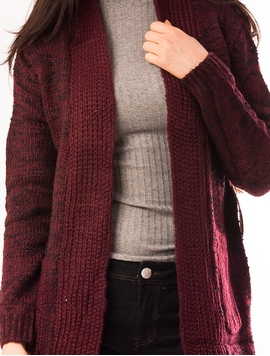 Cardigan Dama Cu Buzunare Grena
