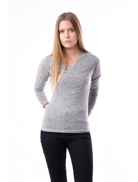 Bluza Dama Petrecuta La Piept Gri