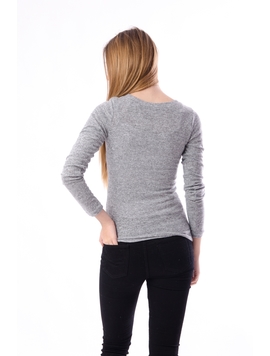 Bluza Dama Petrecuta La Piept Gri