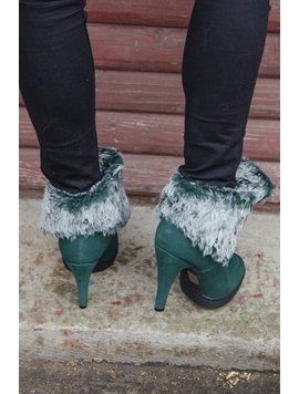 Botine Dama Cu Toc, Siret Si Blanita Verzi