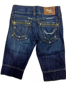 Pantalon din blug pana la genunchi