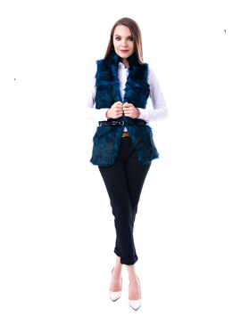Veste Dama Din Blana FurryCat Albastru