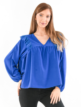 Bluza Voal Dama Vannesa Style Albastru