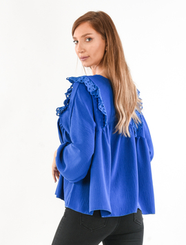 Bluza Voal Dama Vannesa Style Albastru