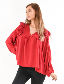 Bluza Voal Dama Vannesa Style Grena