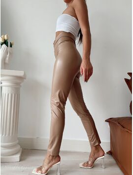 Colanti Dama Piele Ecologica ZipperOne Bej