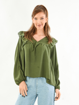 Bluza Voal Dama Vannesa Style Kaki