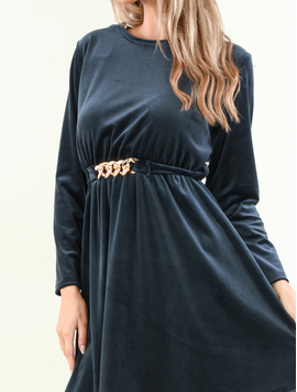 Rochie Dama ZashaGold Gri Inchis