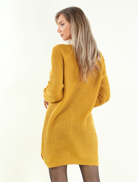 Rochie Dama Tricotata Rhea Mustar
