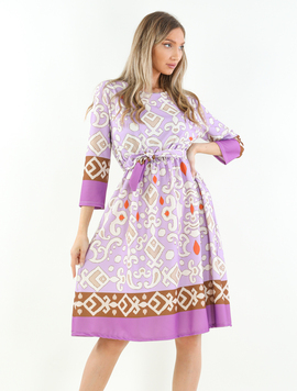 Rochie Dama Ximena Lila cu Maro
