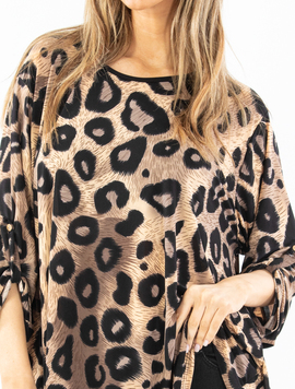 Bluza Dama Sandy Bej cu Negru