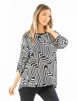 Bluza Dama Sandy Negru Alb