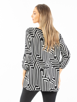 Bluza Dama Sandy Negru Alb