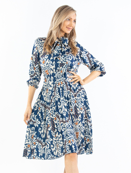 Rochie Dama Satin Cybele Bleumarin