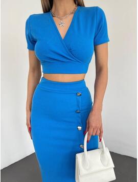 Compleu Dama 2 Piese Christine Albastru