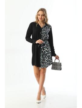 Rochie Camasa Dama Bumbac Kasia Negru Gri