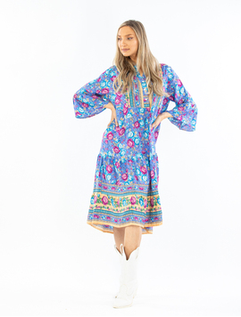Rochie Dama ElviraStyle Albastru cu Mov