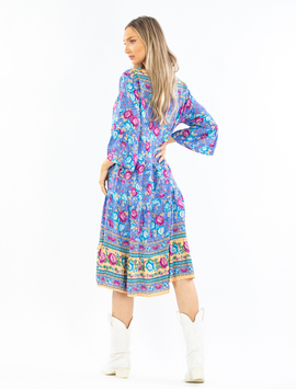 Rochie Dama ElviraStyle Albastru cu Mov