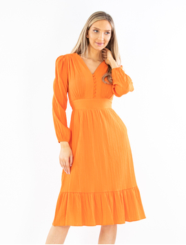 Rochie Dama Bumbac Ananda Portocaliu