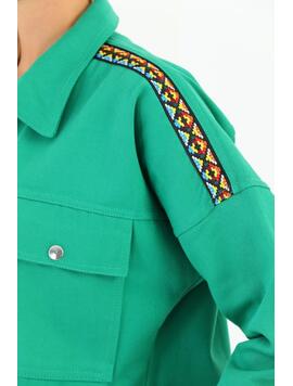 Jacheta Dama Denim IvyOne Verde