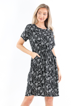 Rochie Dama Thea Negru cu Alb