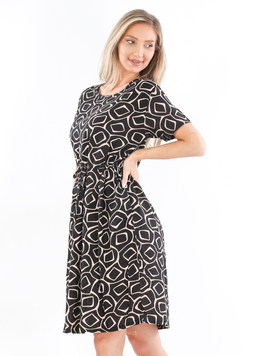 Rochie Dama Thea Negru cu Bej